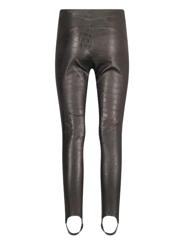 Enes Legging Met krokodillen-reliëf En Split Zwart FARFETCH NL
