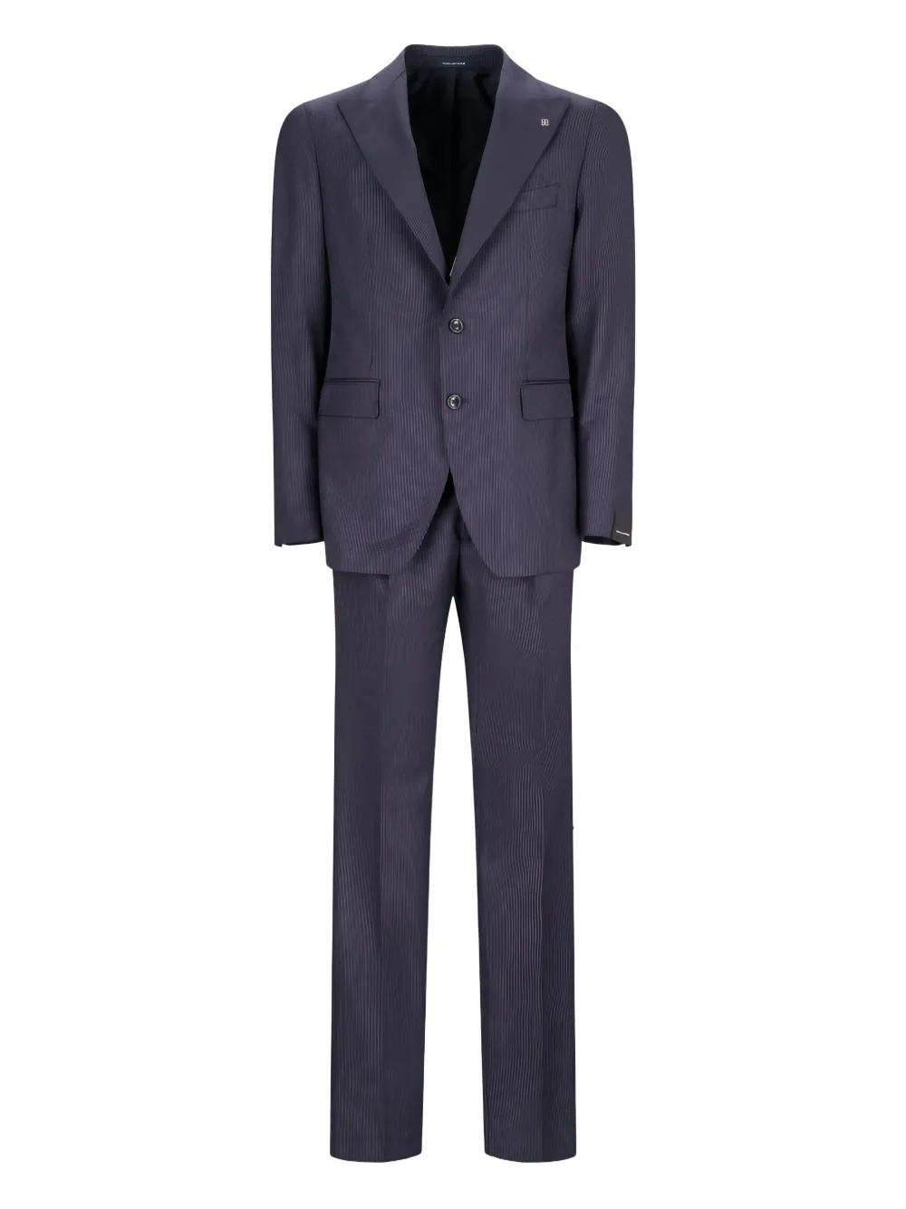 pinstripe single-breasted suit