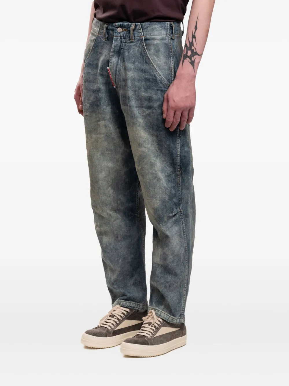 RRR123 Ruimvallende jeans - Blauw