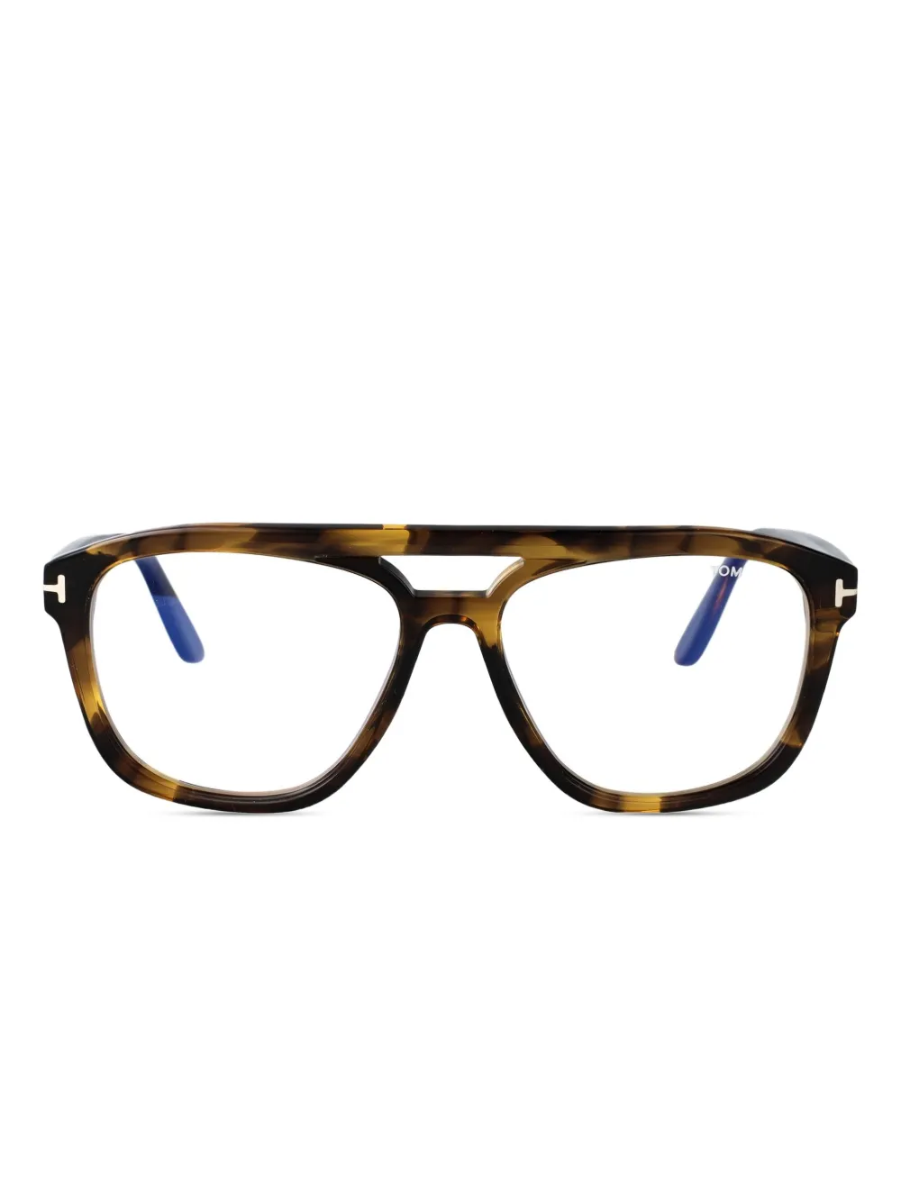 TOM FORD Eyewear Bril met logoprint Bruin