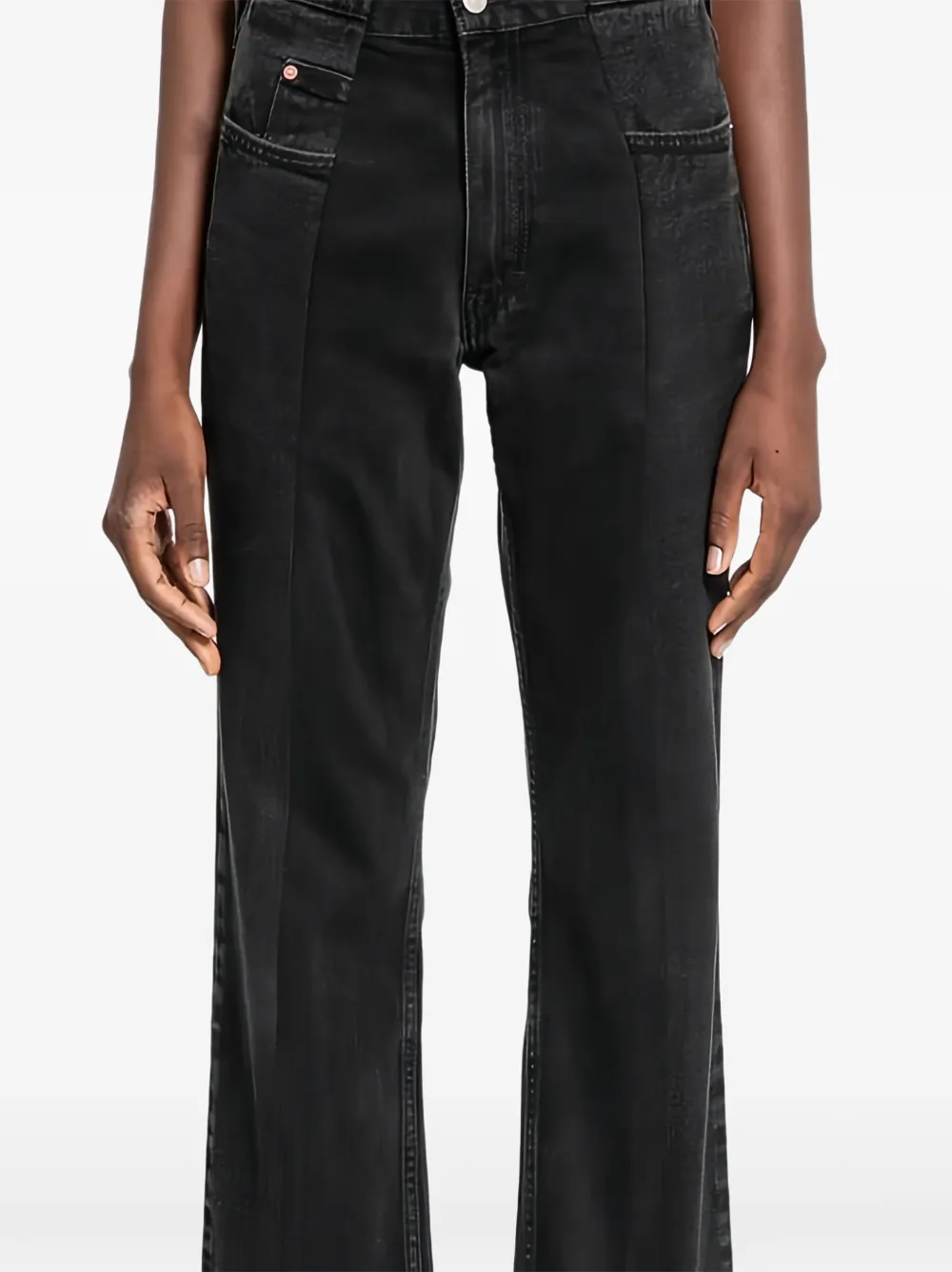 E.L.V DENIM Jeans met split - Zwart