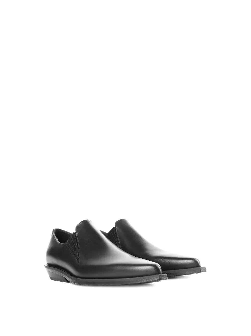 Ann Demeulemeester Black Makea Pointy Cowboy Loafers In Black