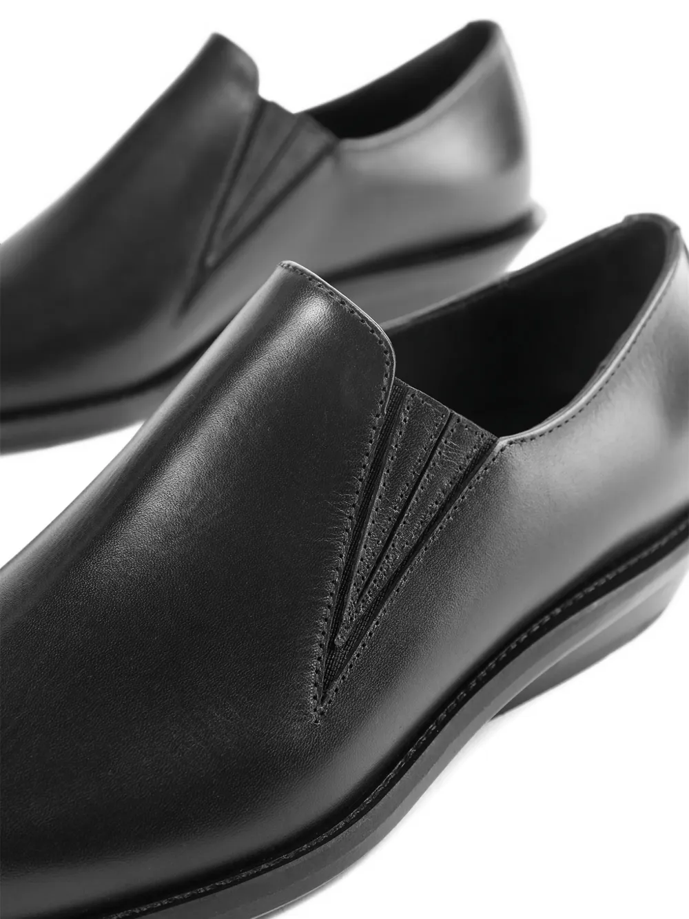 Ann Demeulemeester Makea pointy cowboy shoes Black