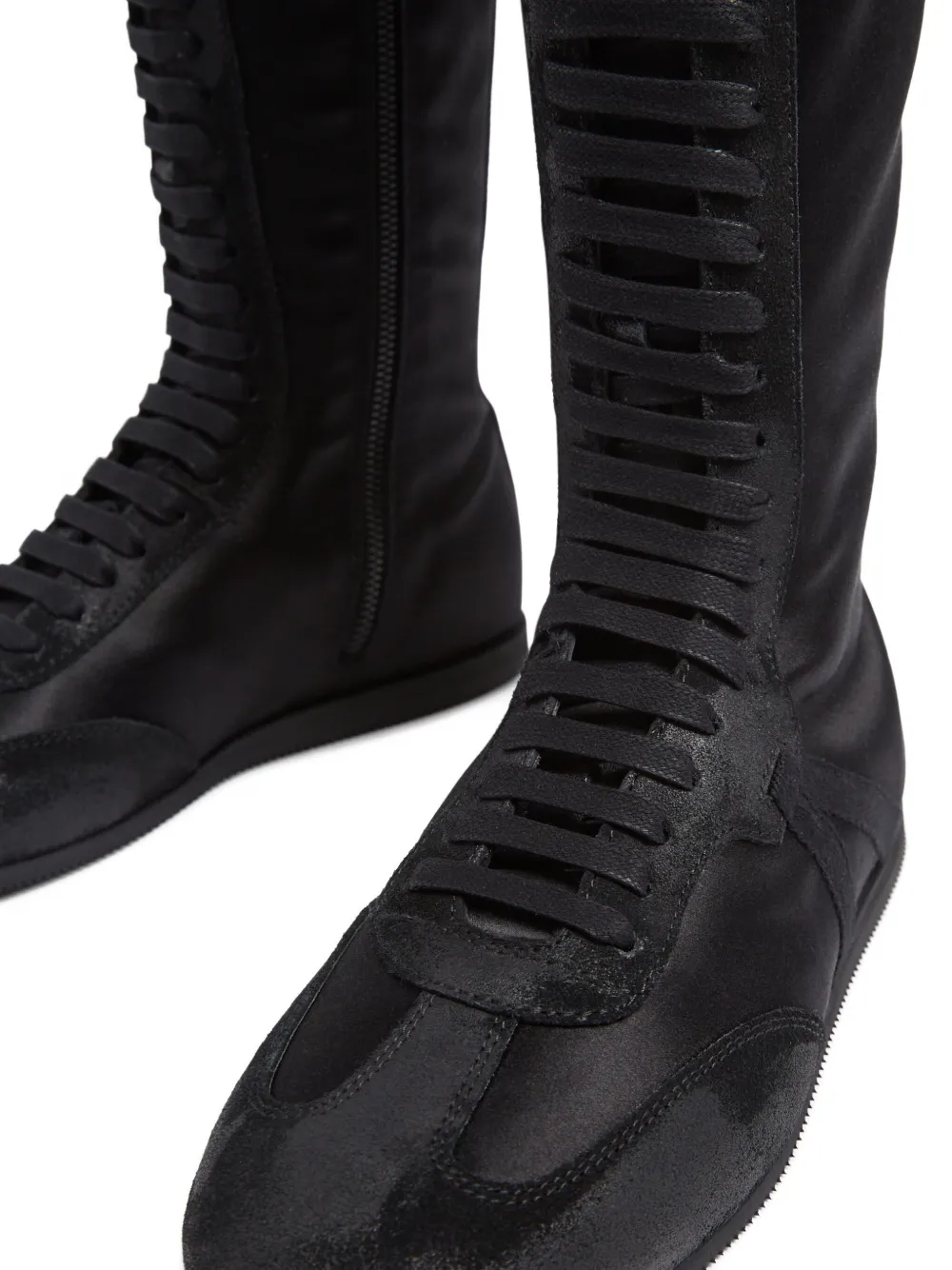 Ann Demeulemeester Pixie lace-up thigh-high boots Black
