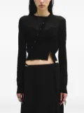 Ann Demeulemeester Magga twisted cropped cardigan - Black