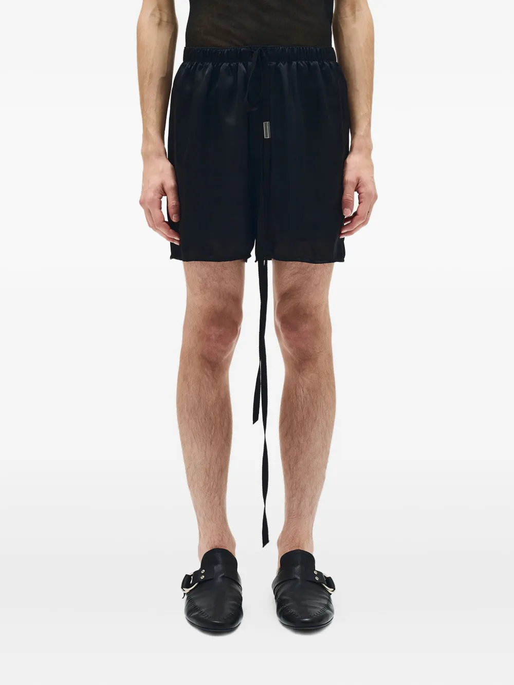 Ann Demeulemeester drawstring shorts | negro | Image 1