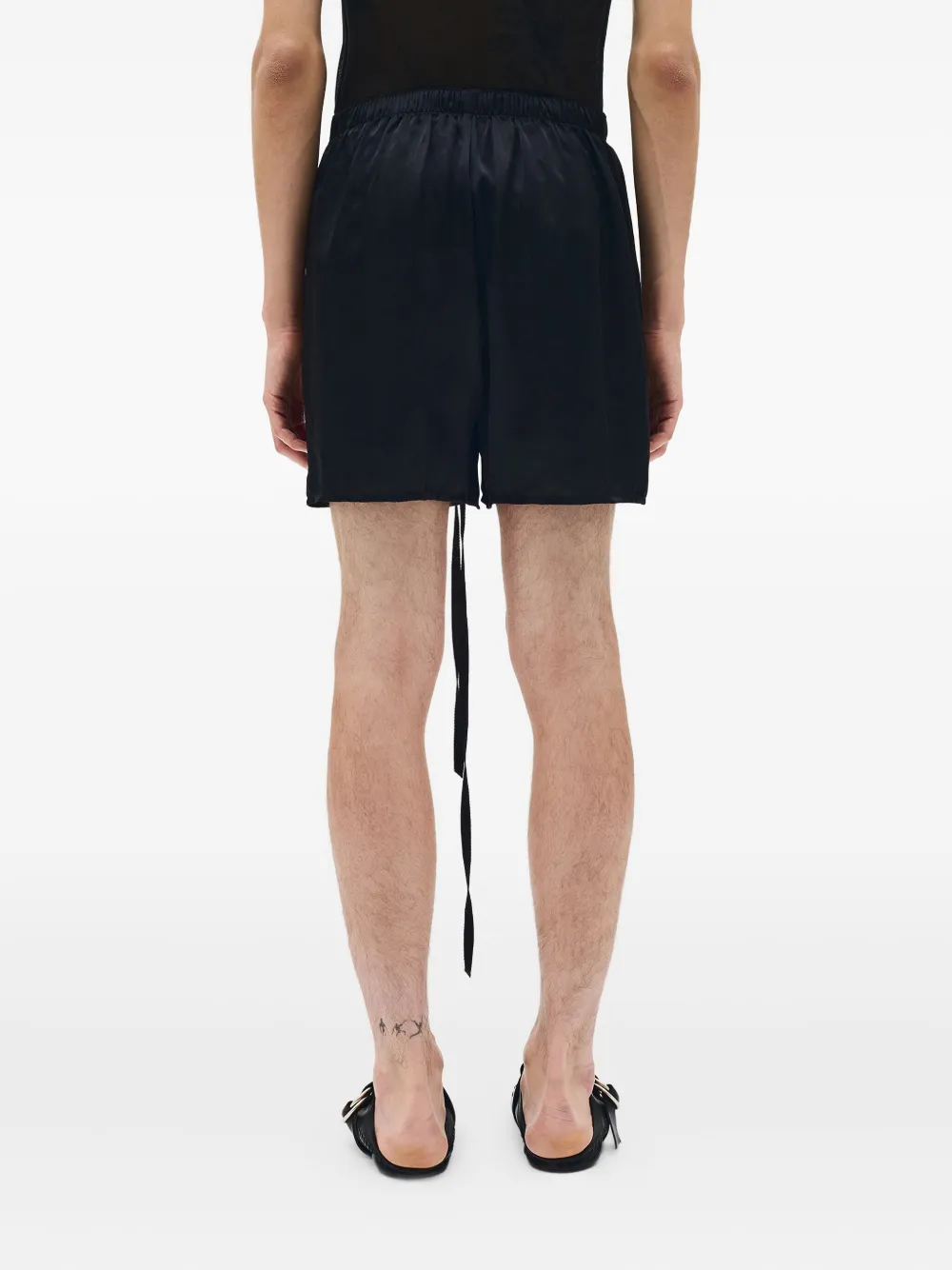 Ann Demeulemeester Shorts met trekkoord Zwart