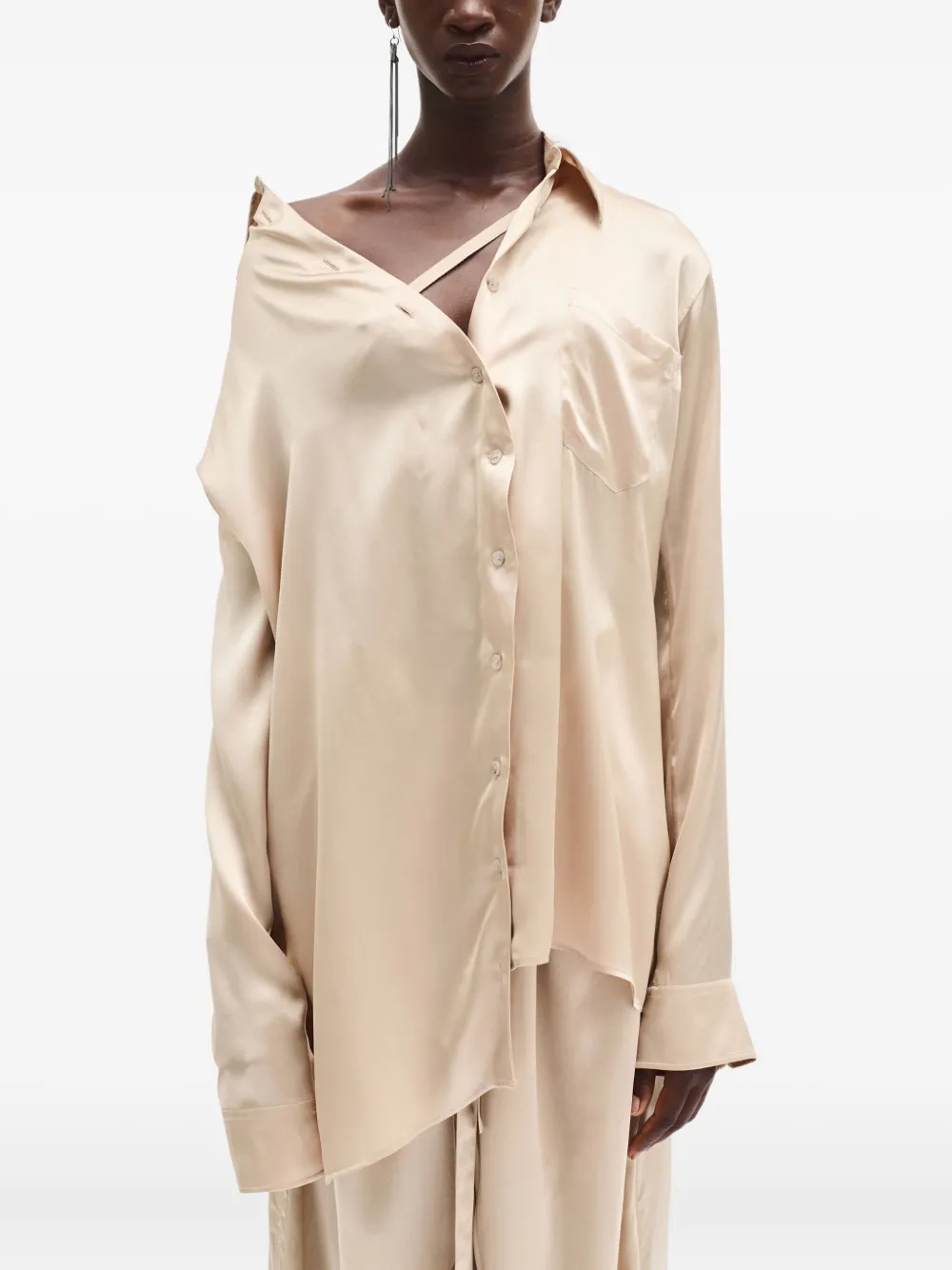 Ann Demeulemeester Daria asymmetric shirt | Neutrals | Image 1