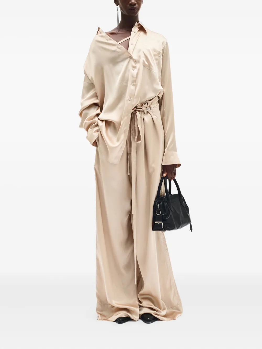 Ann Demeulemeester Daria asymmetric shirt - Beige