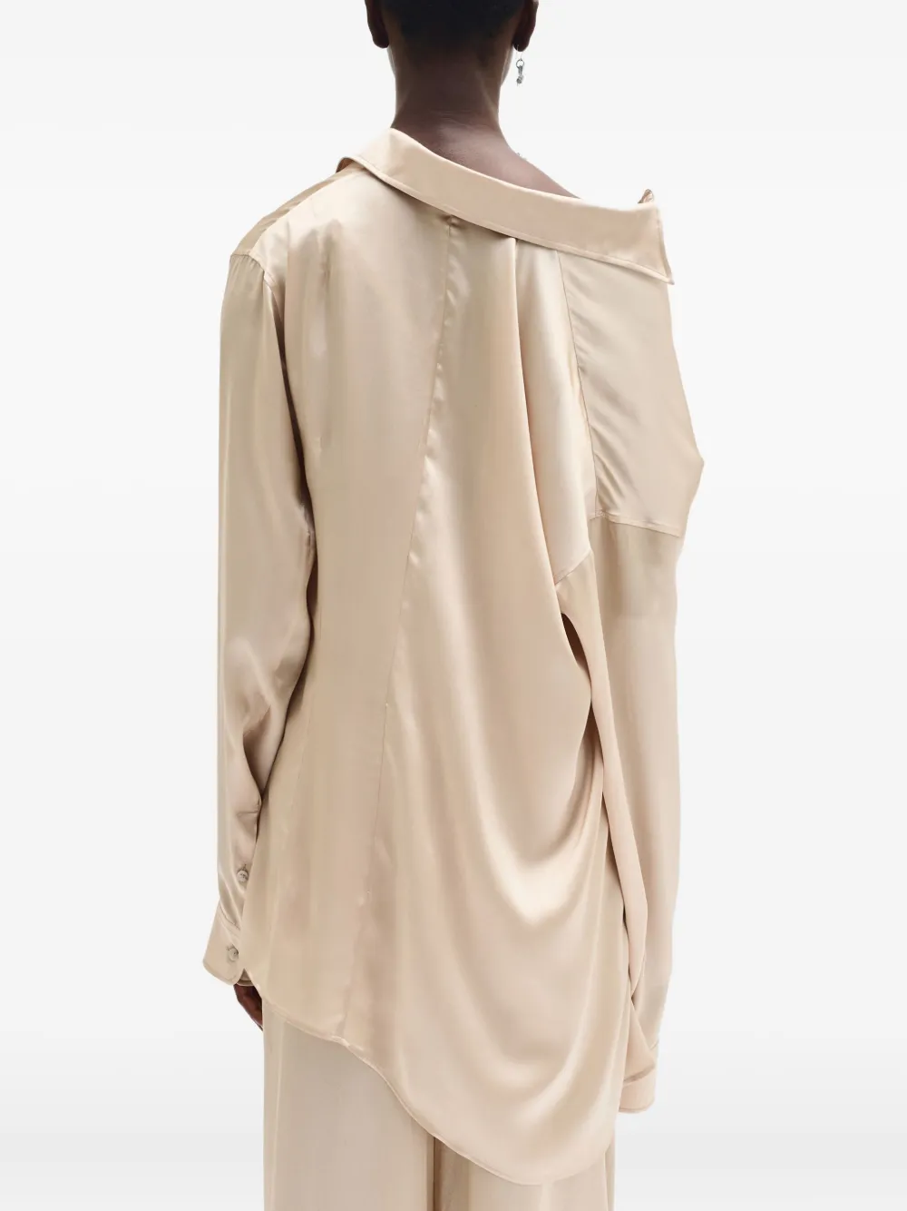 Ann Demeulemeester Daria asymmetrische blouse Beige