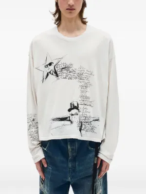 Ann Demeulemeester バイカラー 変形 アシンメトリー Tシャツ Ann