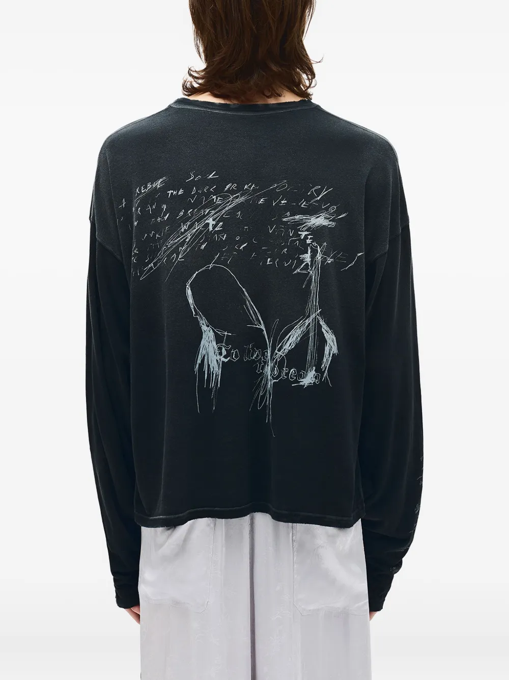 Ann Demeulemeester Sketchbook T-shirt Zwart