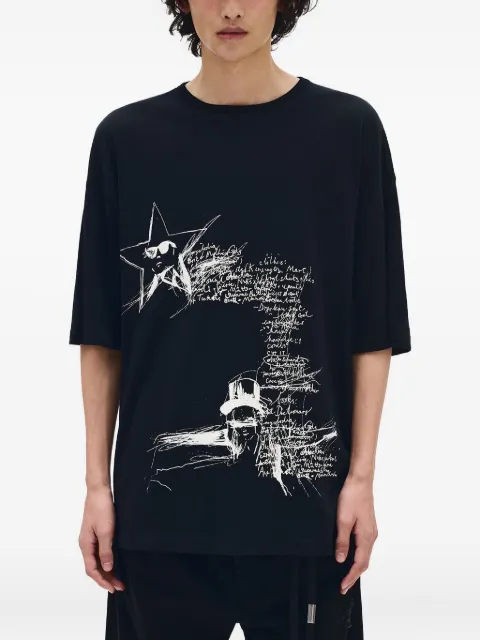 Ann Demeulemeester Sketchbook-print T-shirt