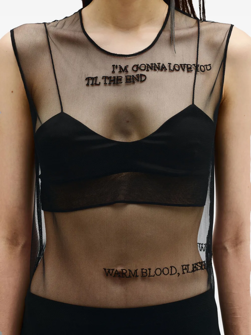 Shop Ann Demeulemeester Seda Till The End Semi-sheer Mesh Maxi Dress