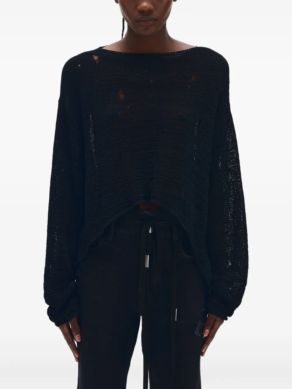 Ann Demeulemeester Loa プルオーバー - ブラック Ann Demeulemeester Loa プルオーバー - ブラック
