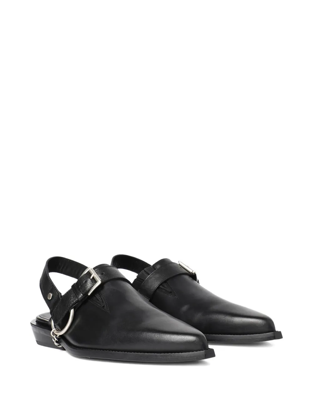 Ann Demeulemeester Vilmu Pointy buckle-embellished mules | Mules planos | Image 2