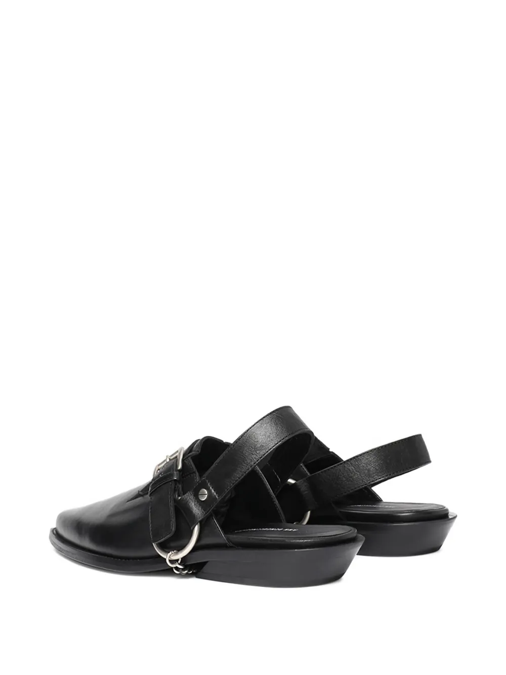 Ann Demeulemeester Vilmu Pointy Buckle-embellished Mules