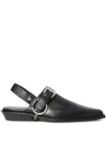 Ann Demeulemeester Vilmu Pointy buckle-embellished mules - Black