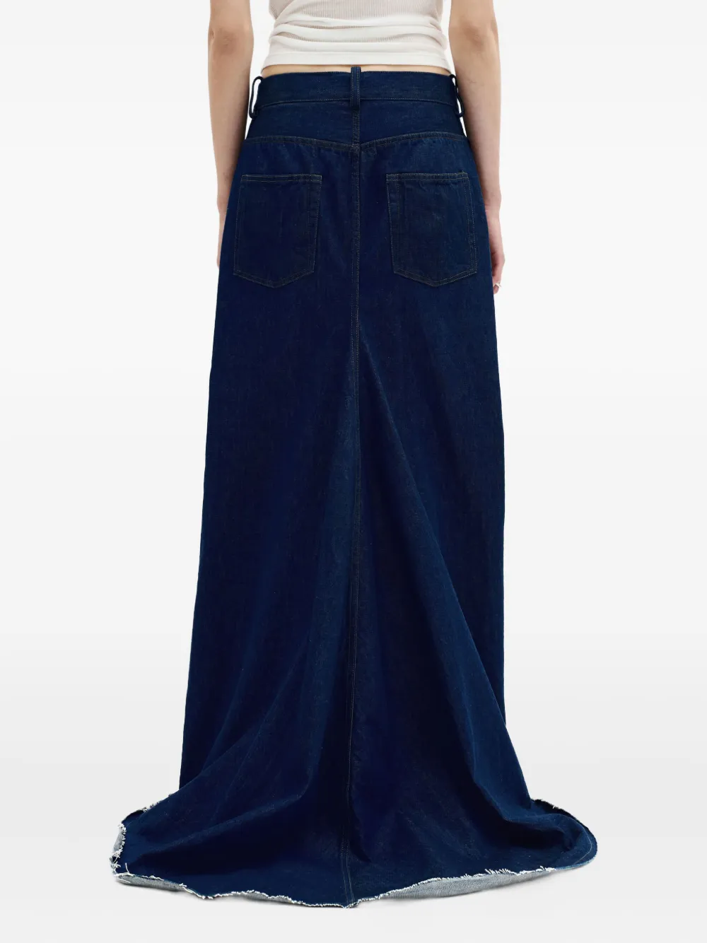 ANN DEMEULEMEESTER GOELE DENIM MAXI SKIRT
