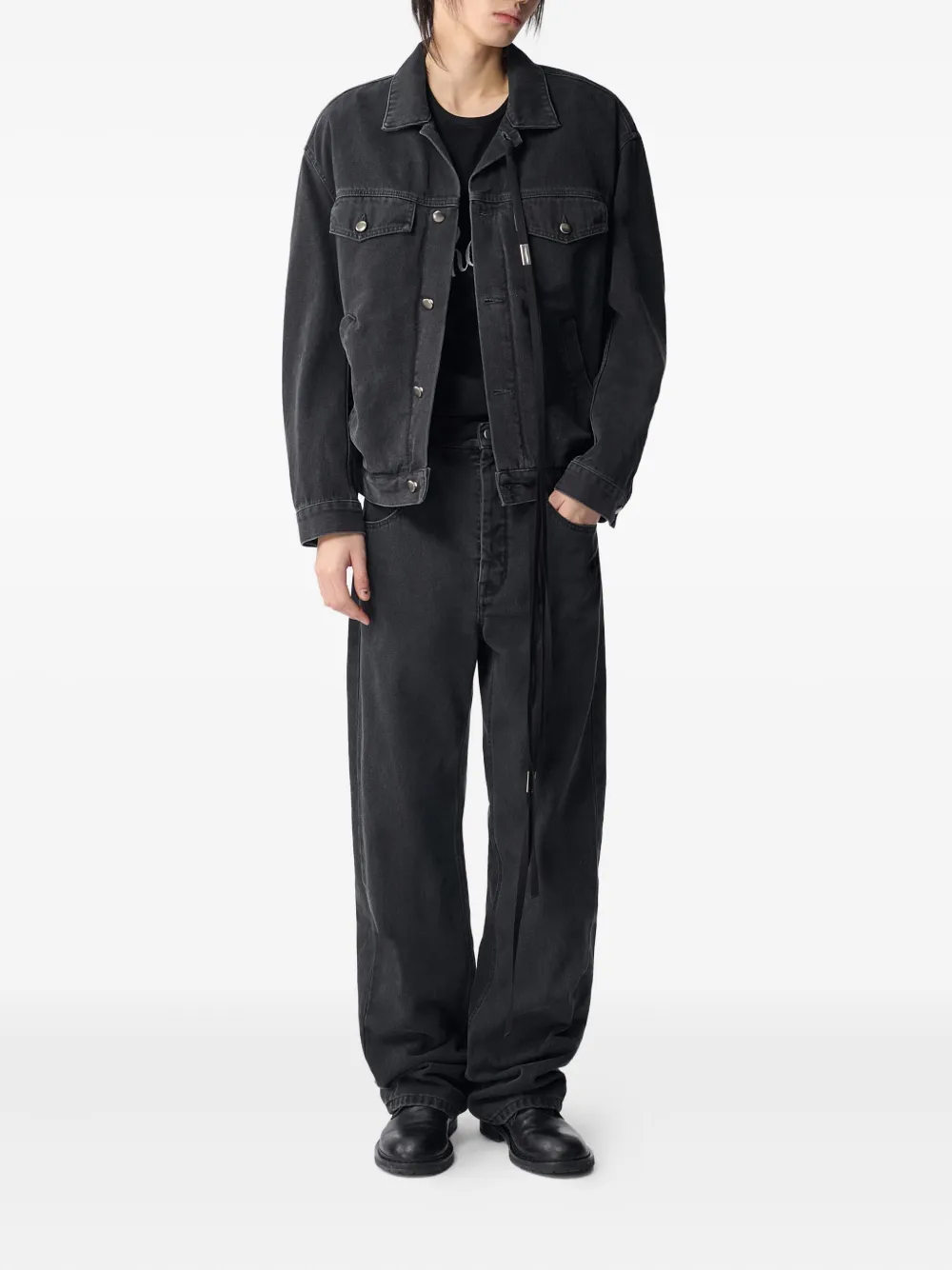 Ann Demeulemeester drawstring-detail jeans | Relaxed-Fit Jeans | Image 2