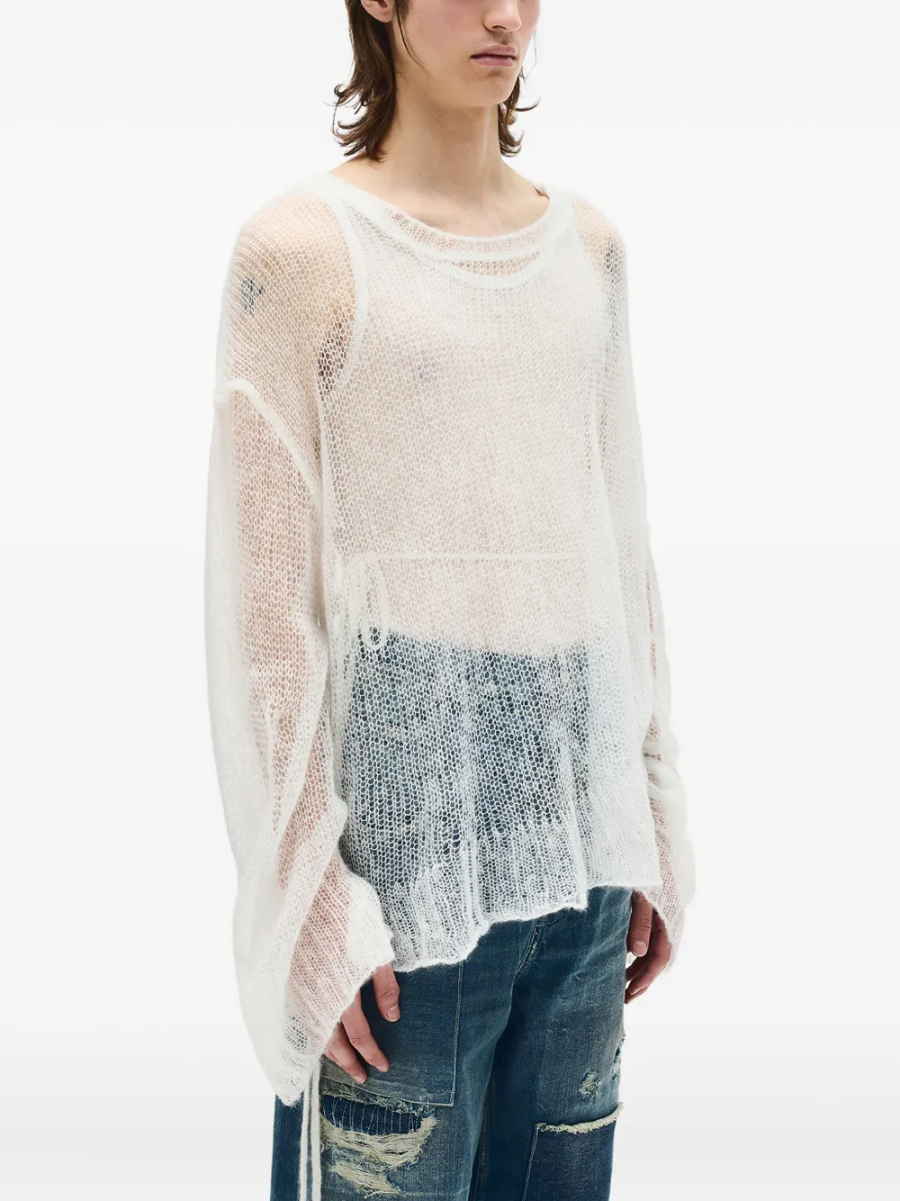 Ann Demeulemeester Kent trui Wit