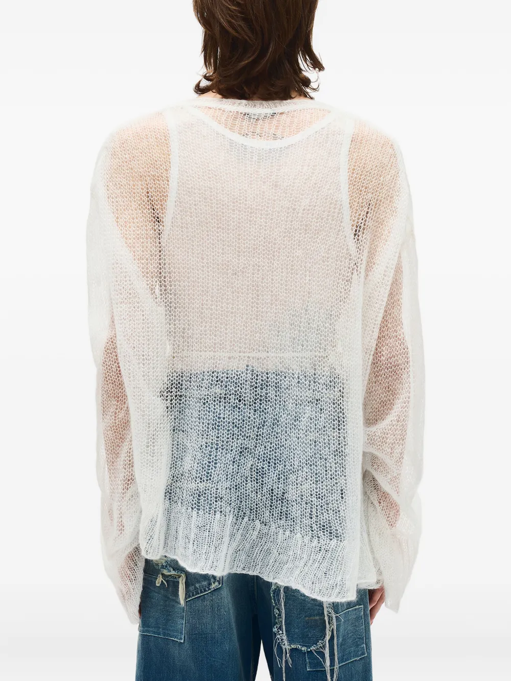 Ann Demeulemeester Kent trui Wit