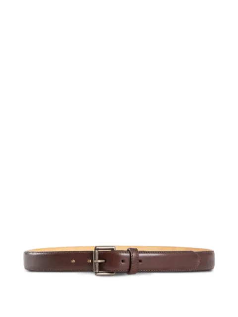 Hed Mayner debossed-logo calfskin belt
