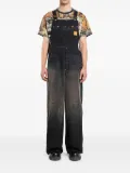 KHOKI pinstripe-detail faded jumpsuit - Black