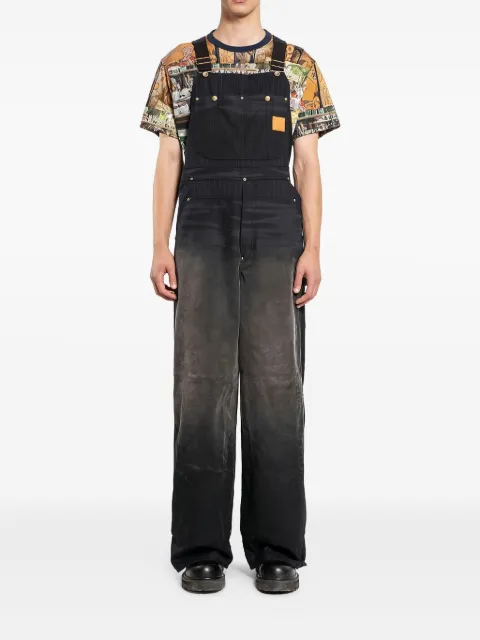 KHOKI pinstripe-detail faded jumpsuit