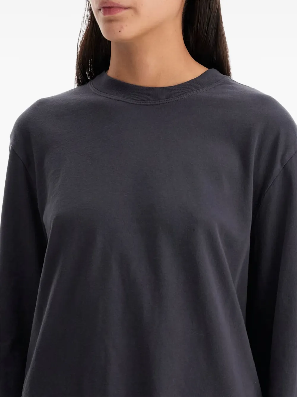 Agolde Long-sleeve Tee In Gray