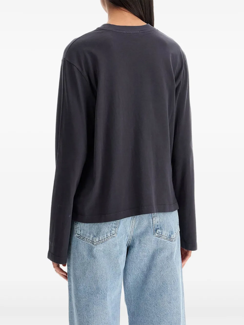 Agolde Long-sleeve Tee In Gray
