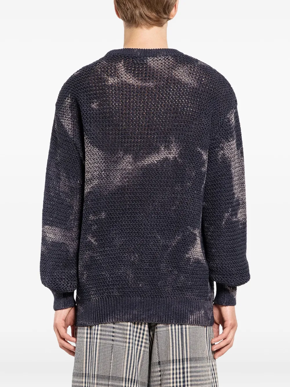 Khoki Maglione In Cotone E Lyocell Tie-dye In Blue