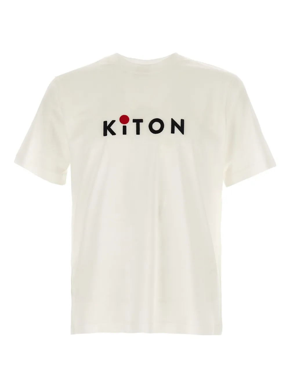 KITON LOGO-EMBROIDERY T-SHIRT 