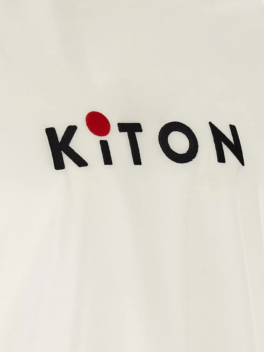 KITON LOGO-EMBROIDERY T-SHIRT 