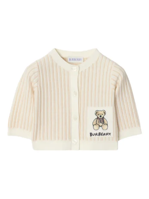 Burberry Kids cárdigan Thomas Bear de algodón