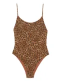 MC2 Saint Barth animal-print swimsuit - Brown