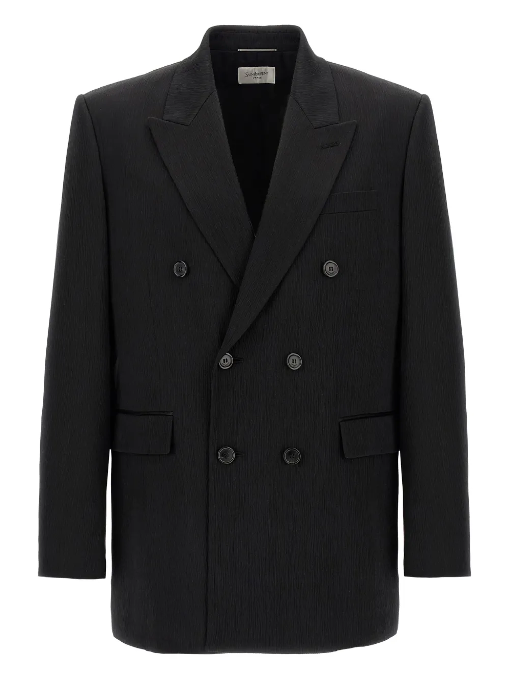 Saint Laurent blazer de seda con doble botonadura | negro | Image 1