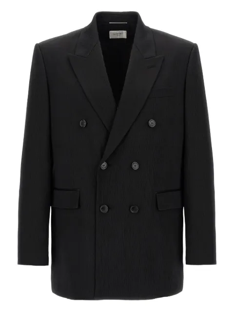 Saint Laurent double-breasted silk blazer