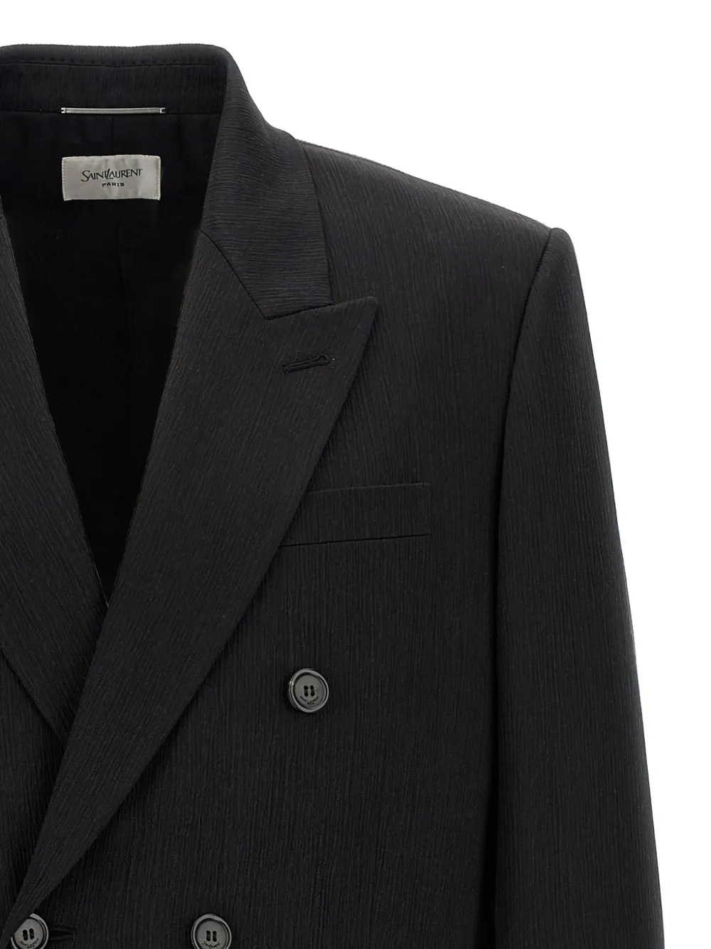 Saint Laurent Blazer met dubbele rij knopen Zwart