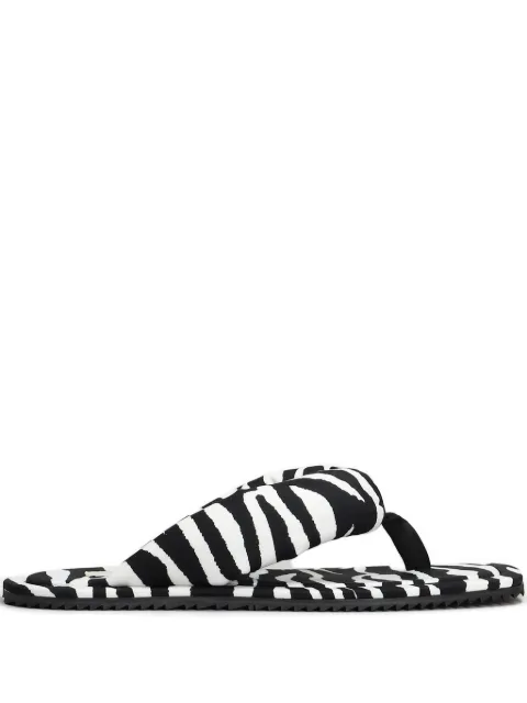 The Attico zebra-print flip-flops