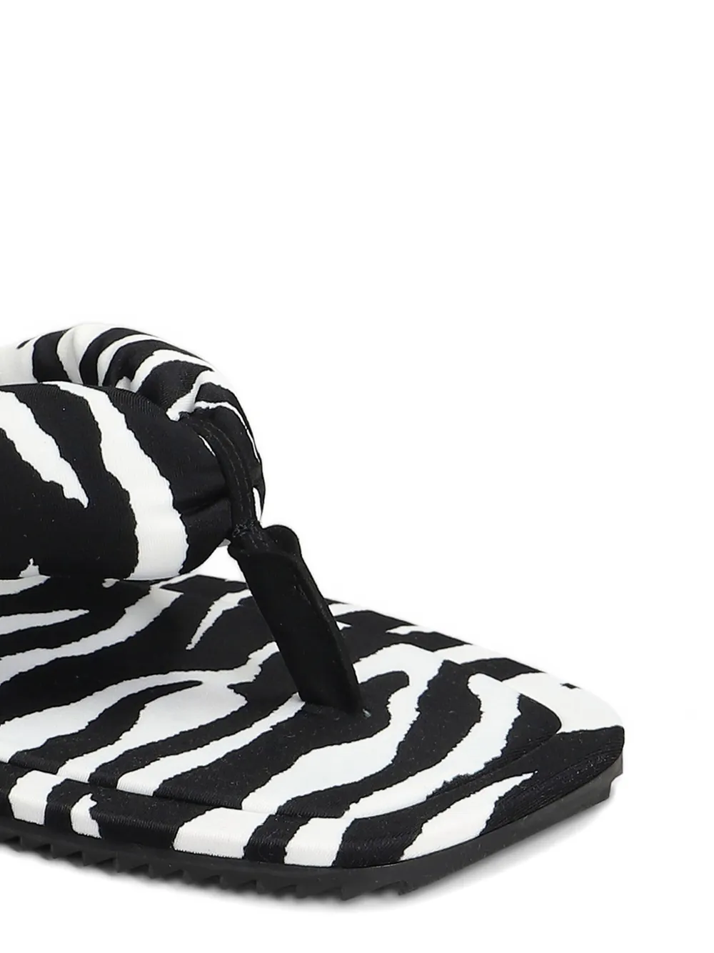 The Attico zebra-print flip-flops White