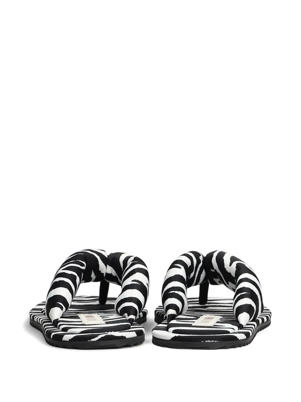 The Attico zebra-print flip-flops White