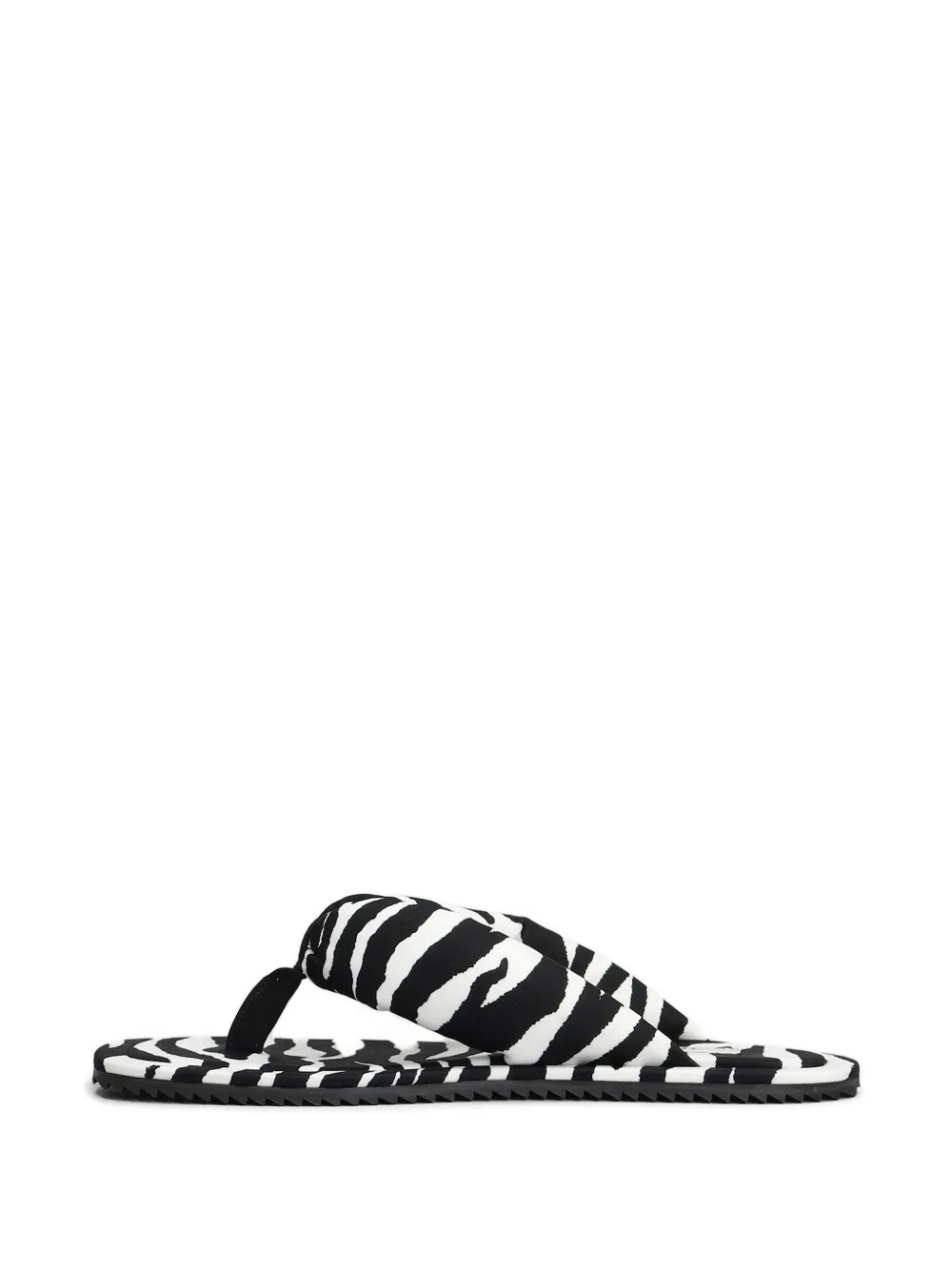 The Attico zebra-print flip-flops White