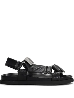 Toga Pulla バックル レザーサンダル | ブラック | FARFETCH JP