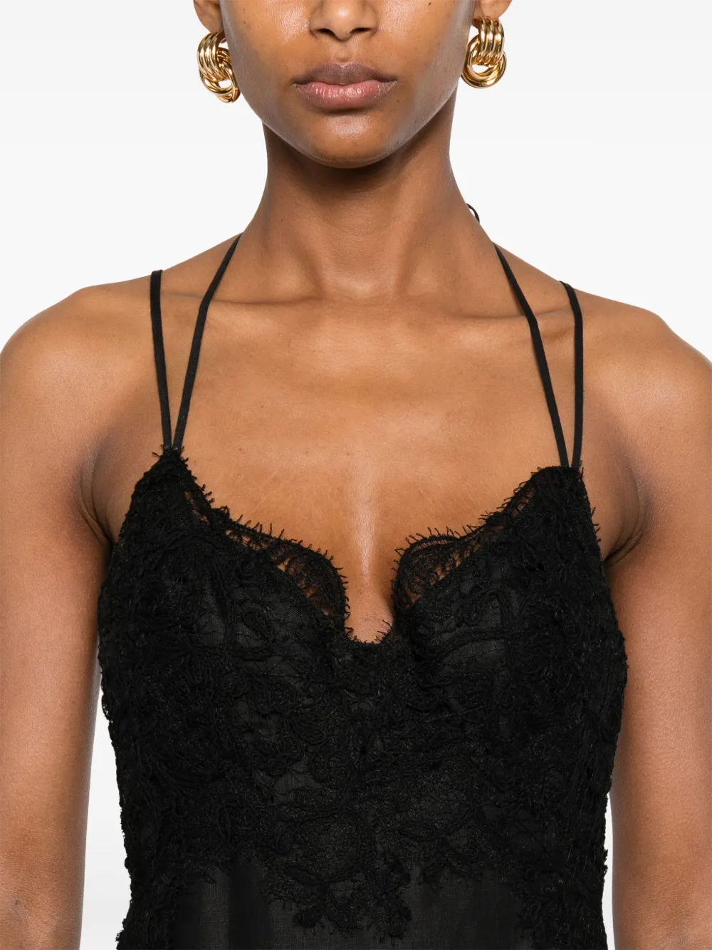 Ermanno Scervino Jurk met kant Zwart
