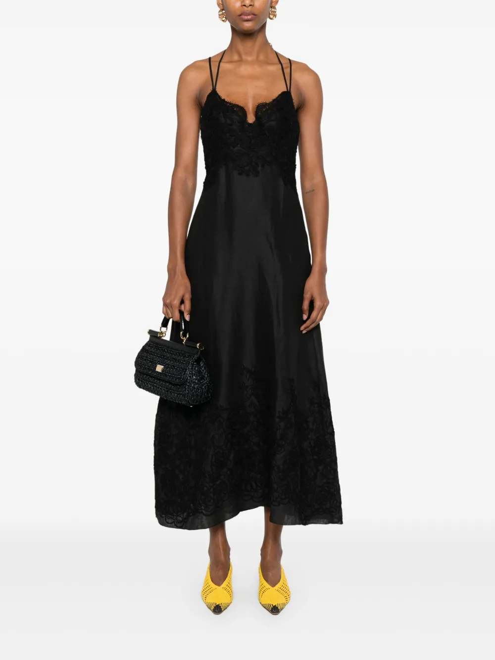 Ermanno Scervino Jurk met kant Zwart
