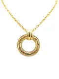 CHANEL Pre-Owned 1970-1980 Gold Plated Circle Logo Pendant Necklace costume necklace