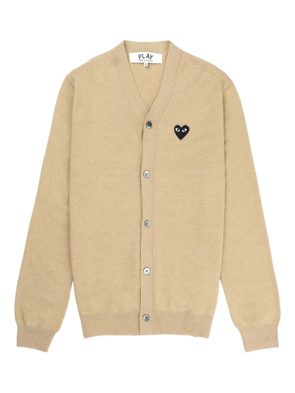 Comme Des Garçons Play heart-patch cardigan | Neutrals | Image 1