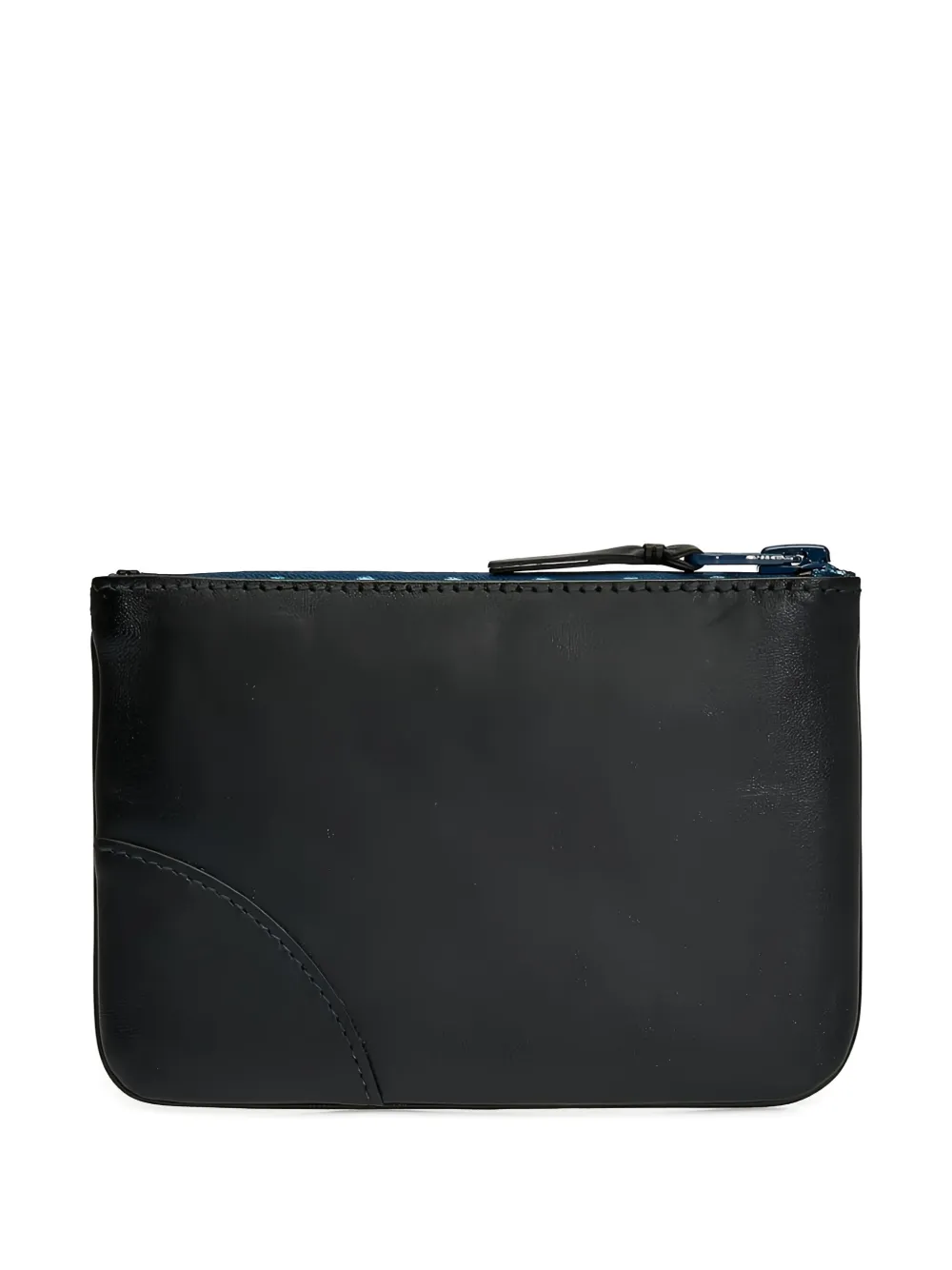 Comme Des Garçons Zip-top Polka-dot Wallet In Black