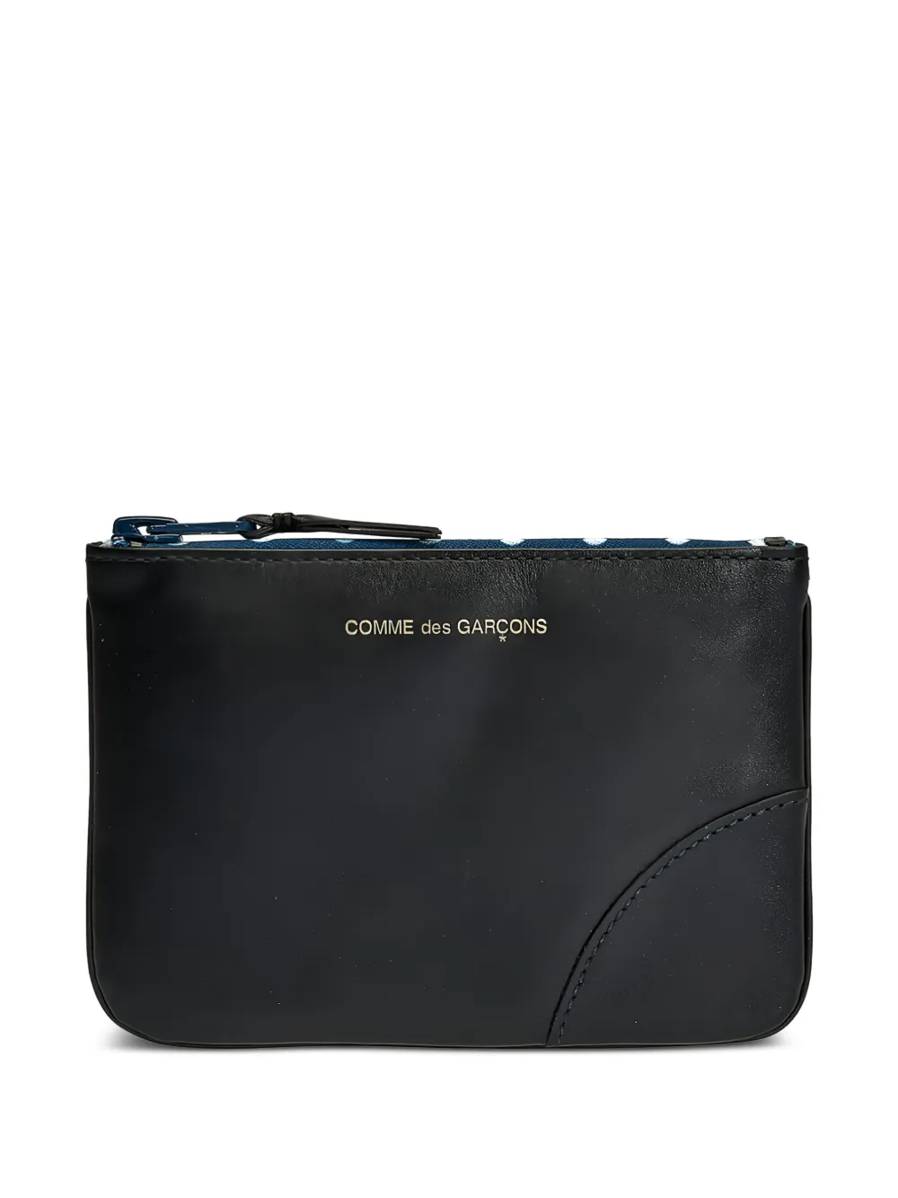 Comme Des Garçons Wallet zip-top polka-dot wallet | Black | Image 1